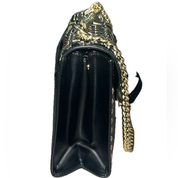 Michael Kors Whitney Large Star Embellished Logo Shoulder Bag, Black & Gold - Picture 5 of 16